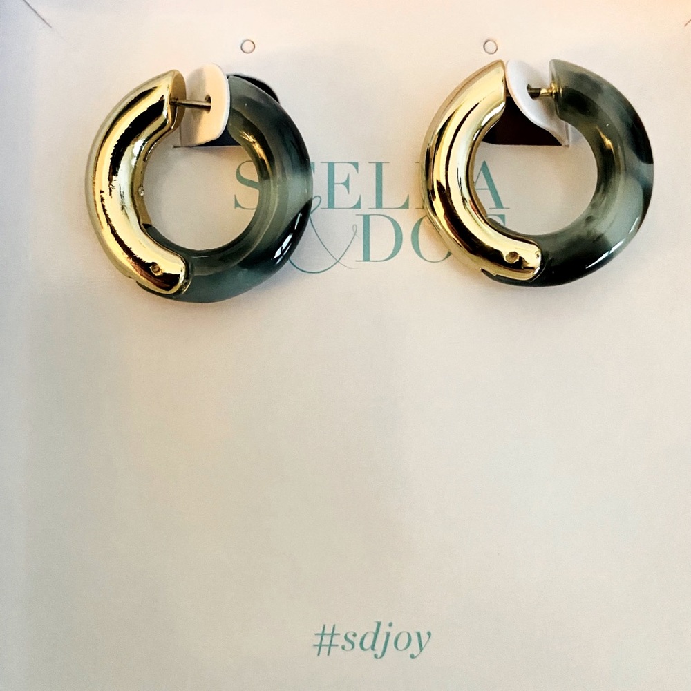 Stella & Dot versatile hoop earrings.